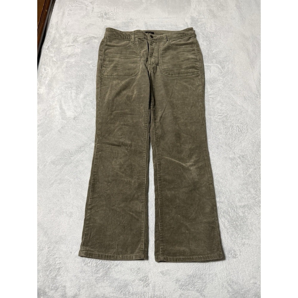 Quince Organic Stretch Corduroy Flare Pants Seaweed Green Women's 10